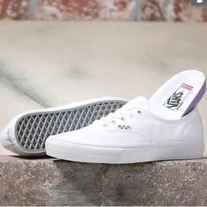 Vans Skate Authentic Pop Cush White Canvas Shoes